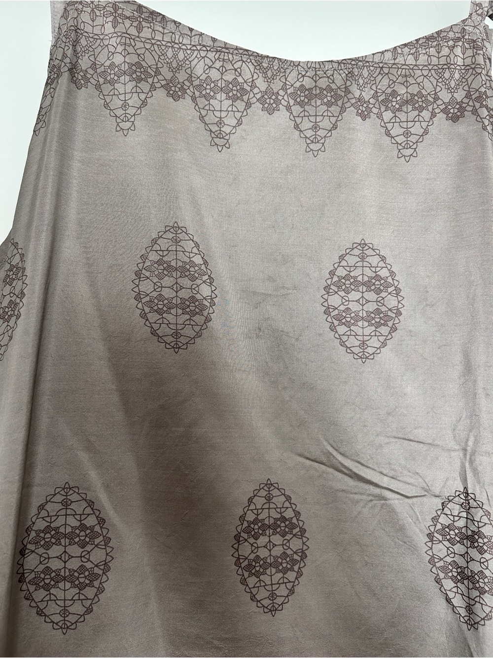 Krista Larson gray silk tunic dress asymmetrical one size - Picture 7 of 8